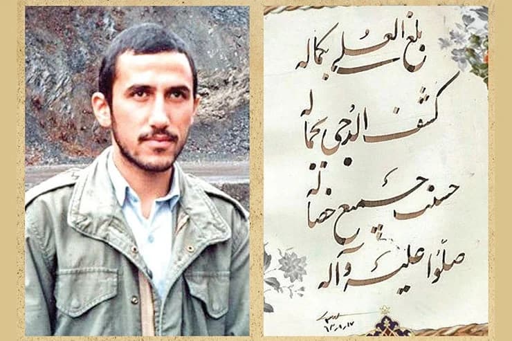 مهدی منصوب، هنرمند مشهدی که در جبهه سلاح قلم نیز بر دست می‌گرفت