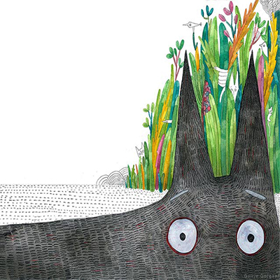 تصویرسازی گرگ گنده و خپله ماهی - گلریز گرگانى