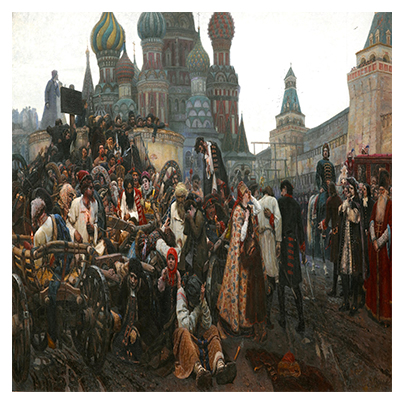 نقاشی «صبح اعدام استرولیس» اثر واسیلی سوریوف (Vasily Surikov)