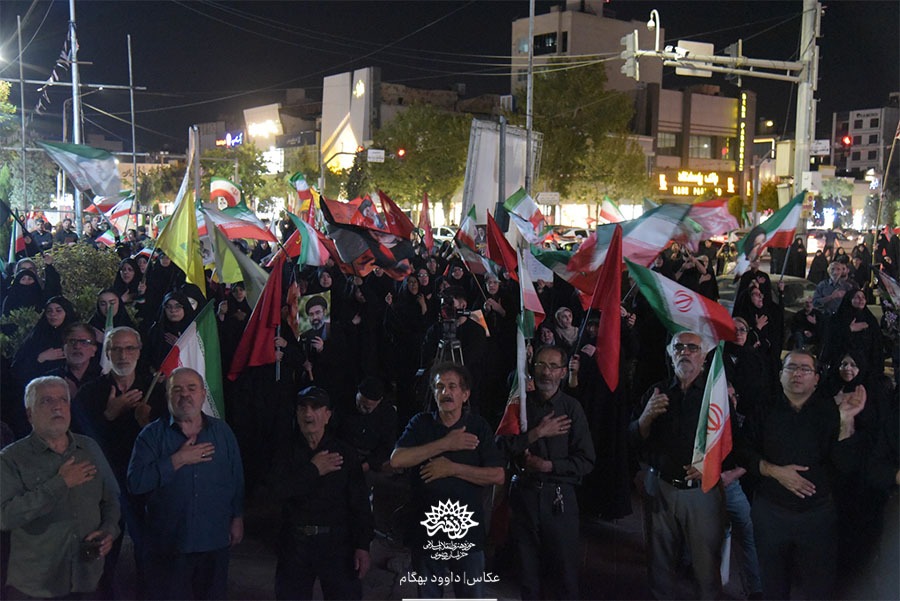 سومین شب سوگ‌خوانی «آب زنید راه را» +گزارش تصویری