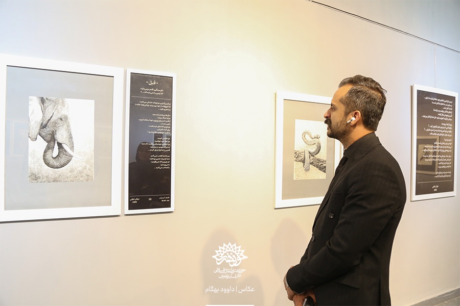 نگارخانه اشراق میزبان نمایشگاه «سیاه وحش» +گزارش تصویری